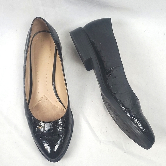 Naturalizer Shoes - Naturalizer Bengol Croc Embossed Black Loafer